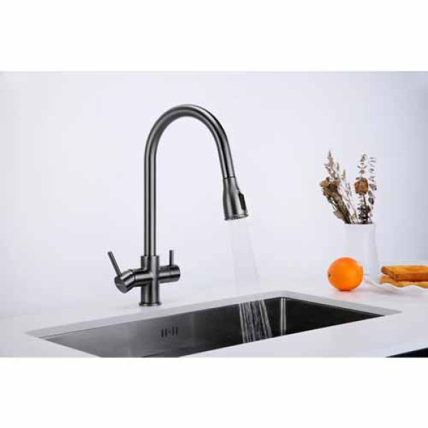 Кухонний змішувач FABIANO FKM 3122 Black Steel