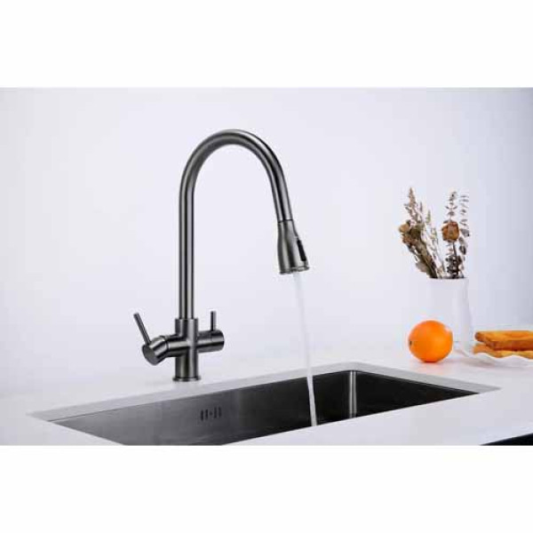 Кухонний змішувач FABIANO FKM 3122 Black Steel