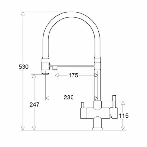 Кухонний змішувач FABIANO FKM 3143 Black Steel