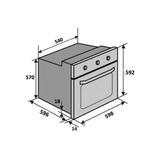 Духова шафа VENTOLUX EO70TC-6P FBG C