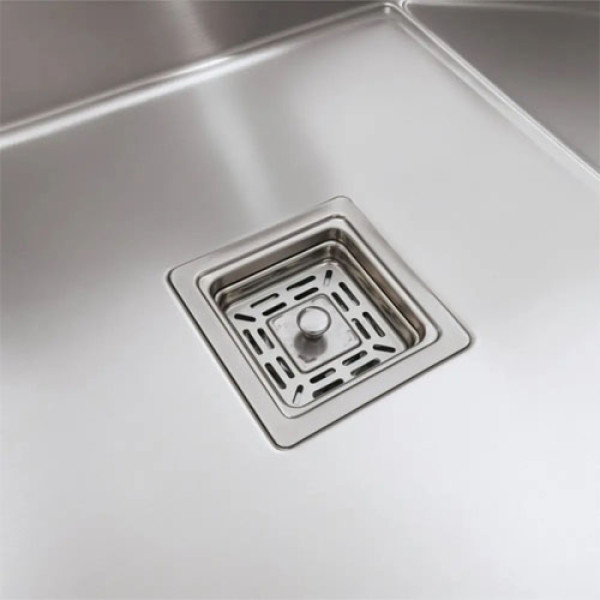 Кухонна мийка PLATINUM 65*50 L Handmade (квадратний сифон 3,0/1,0)