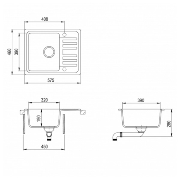 Кухонна мийка AQUASANITA NOTA SQ 102AW-220 Argent