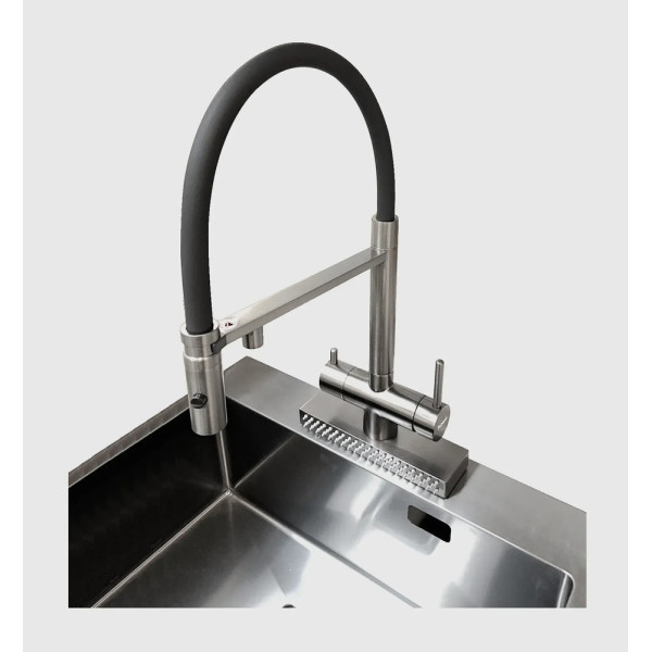 Кухонний змішувач FABIANO  FKMC 3124 Inox (Cascad)