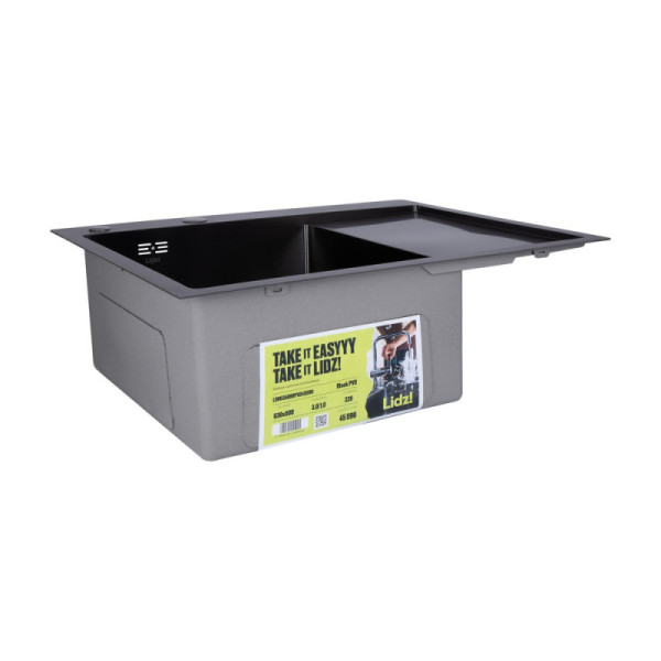 Кухонна мийка LIDZ H6350BR крило праворуч Brushed Black PVD 3,0/1,0 мм