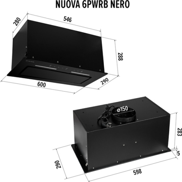Витяжка PERFELLI NUOVA 6PWRB NERO
