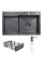 Кухонна мийка KRONER KRP PVD Schwarze - 7848 RHM (3.0/1.0 мм)