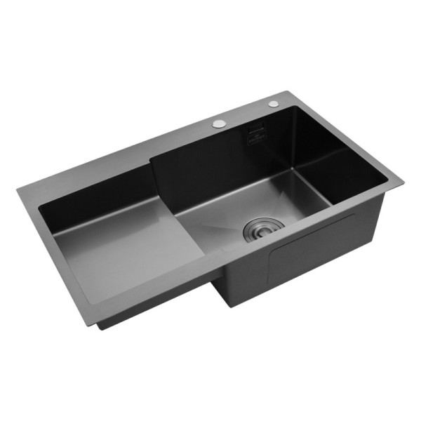 Кухонна мийка KRONER KRP PVD Schwarze - 7848 RHM (3.0/1.0 мм)