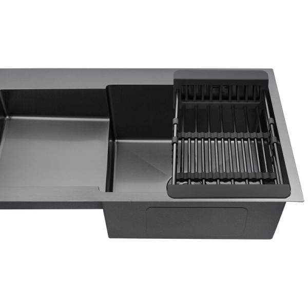 Кухонна мийка KRONER KRP PVD Schwarze - 7848 RHM (3.0/1.0 мм)