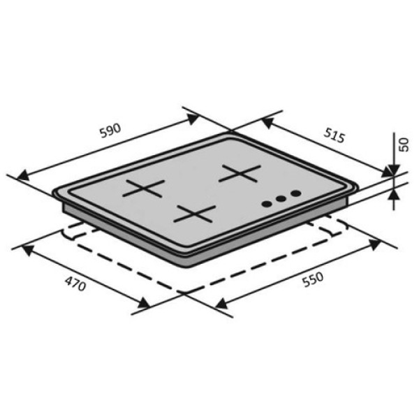 Варильна поверхня VENTOLUX HSF630-T3G CESTB (BK)