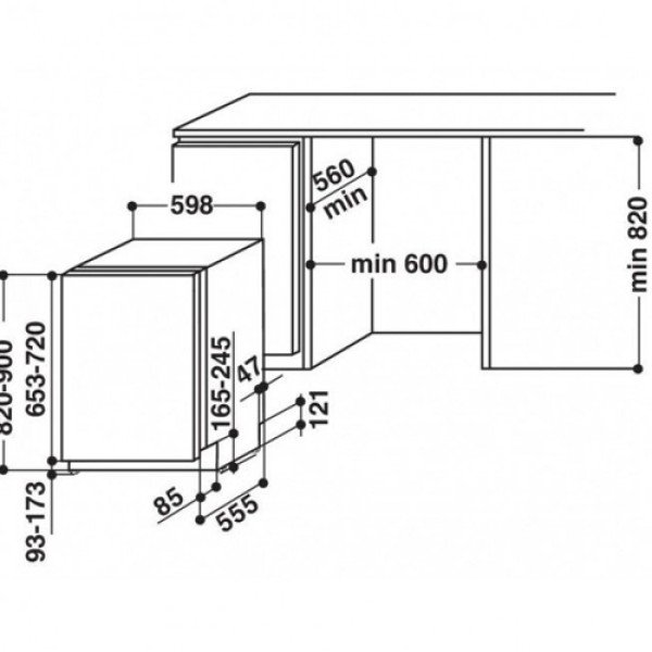 Посудомийна машина WHIRLPOOL WIC3C26F