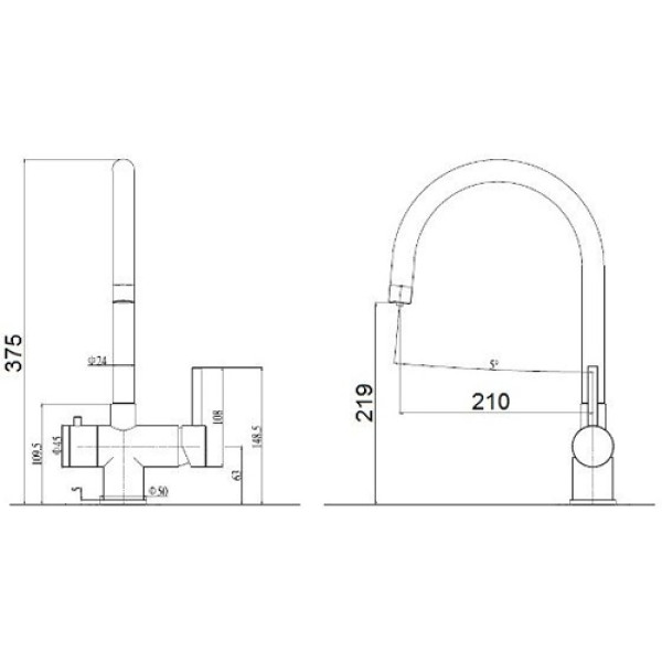 Кухонний змішувач FABIANO FKM 315 SS Cream