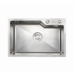 Кухонна мийка PLATINUM 65*43 Handmade (товщина 3,0/1,5 + корзина та дозатор)