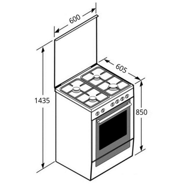 Плита VENTOLUX GE 6060 CS 6 MT (X)
