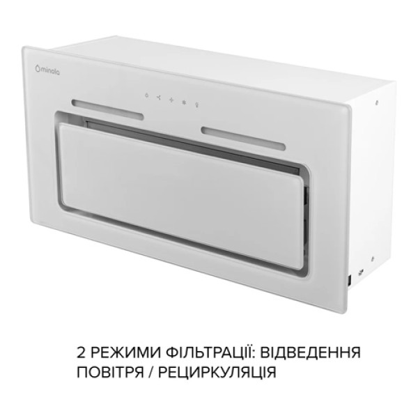 Витяжка MINOLA HBI 6473 WH GLASS 800 LED Line