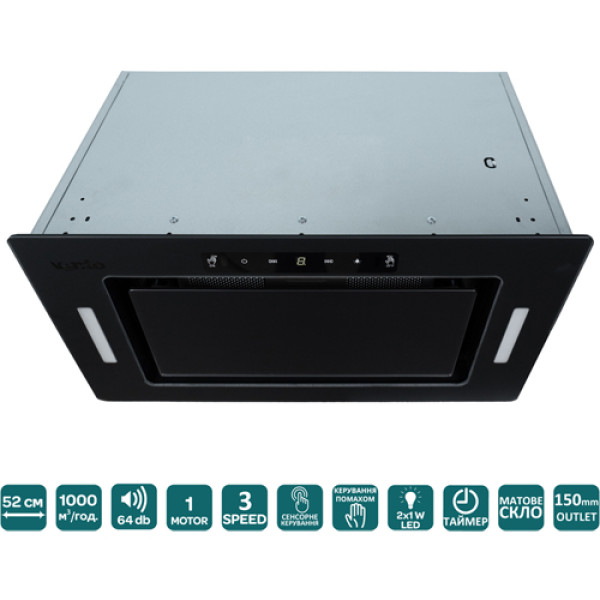Витяжка VENTOLUX PUNTO 52 MBG (1000) TC MS