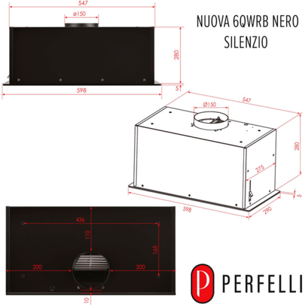 Витяжка PERFELLI NUOVA 6QWRB NERO SILENZIO