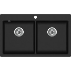 Кухонна мийка AQUASANITA MAGNA SQM 200AW-601 Black metallic