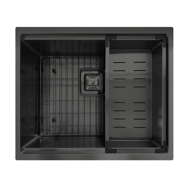 Кухонна мийка FABIANO Quadro Center 54 Celldecor Nano Graphite