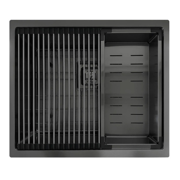 Кухонна мийка FABIANO Quadro Center 54 Celldecor Nano Graphite