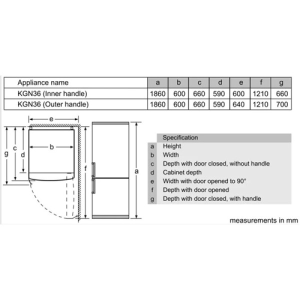Холодильник  BOSCH KGN36VL326