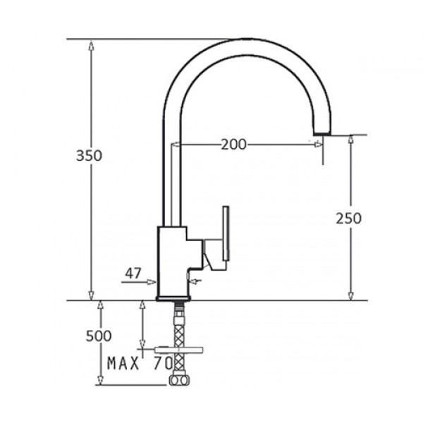 Кухонний змішувач FABIANO FKM 40 Inox