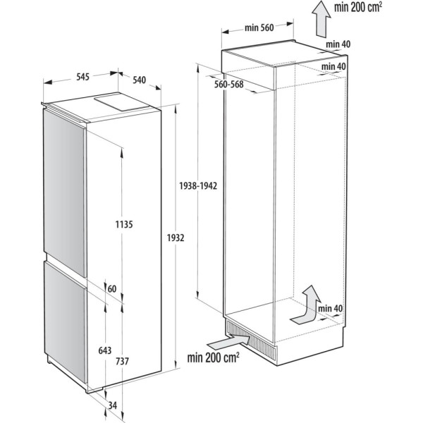 Холодильник  gorenje NRKI519D61WF