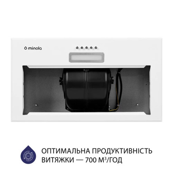 Витяжка MINOLA HBI 5214 WH 700 LED