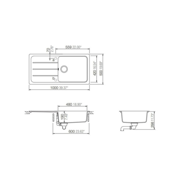 Кухонна мийка SCHOCK Formhaus D-100L Onyx