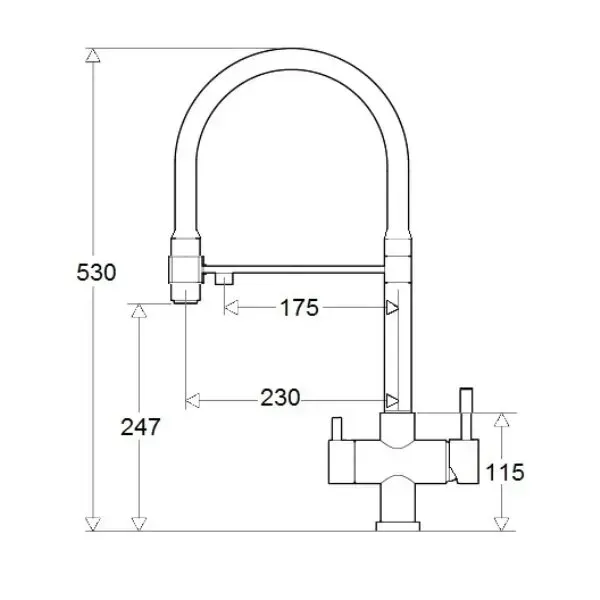 Кухонний змішувач FABIANO FKM 3143 Inox Black