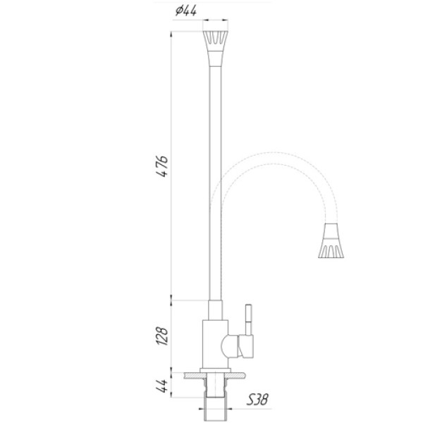 Кухонний змішувач GLOBUSLUX Alpen SBT1-203SA-K15