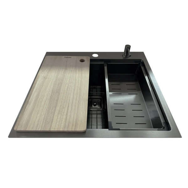 Кухонна мийка FABIANO Top Center 57 Celldecor Nano Graphite