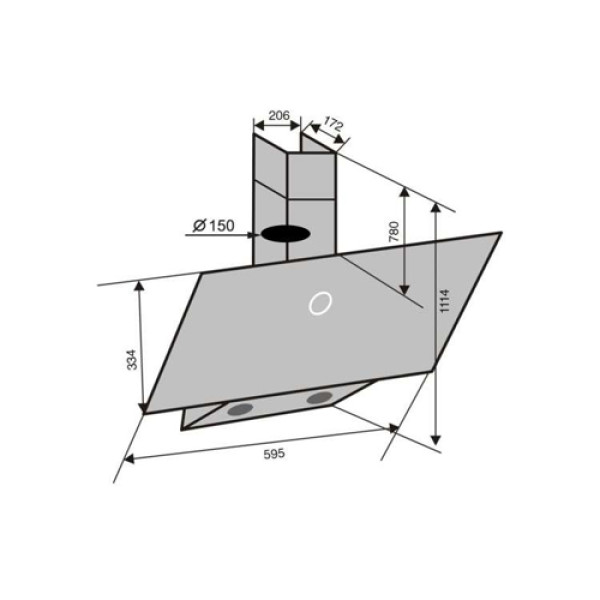 Витяжка VENTOLUX MIRROR 60 BG (1000) TRC