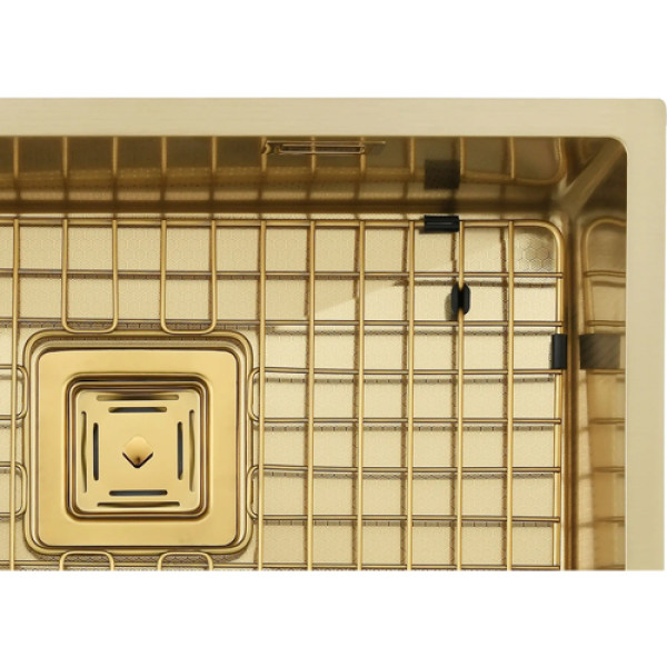 Кухонна мийка FABIANO Quadro 53 Celldecor Nano Gold