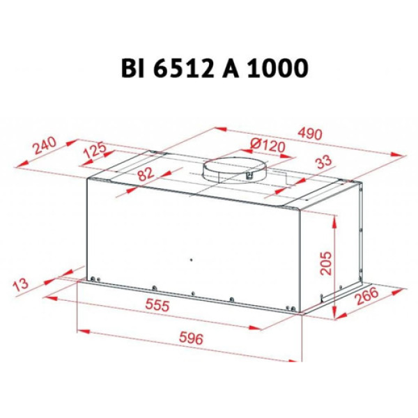 Витяжка PERFELLI BI 6512 A 1000 I LED