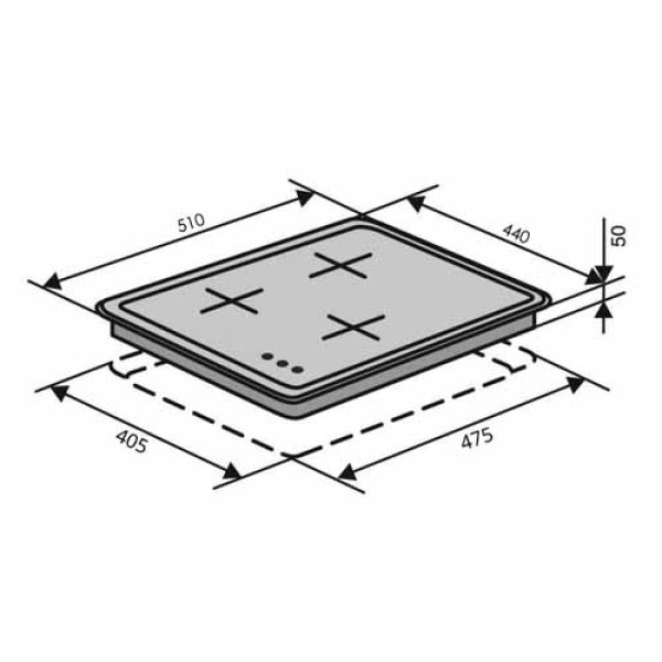 Варильна поверхня VENTOLUX HG430-B3 S (BK)