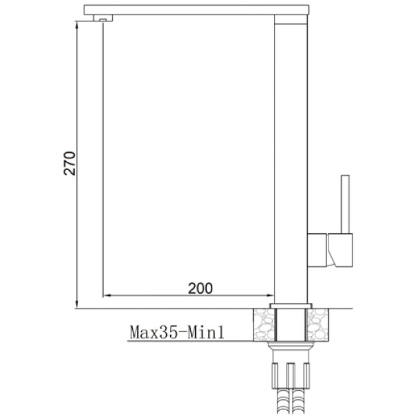 Кухонний змішувач FABIANO FKM 57 Inox