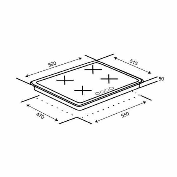 Варильна поверхня VENTOLUX HG640-MA3 S (WH)