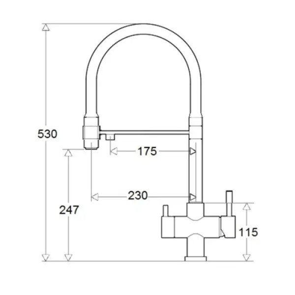 Кухонний змішувач FABIANO FKM 3143 Inox White