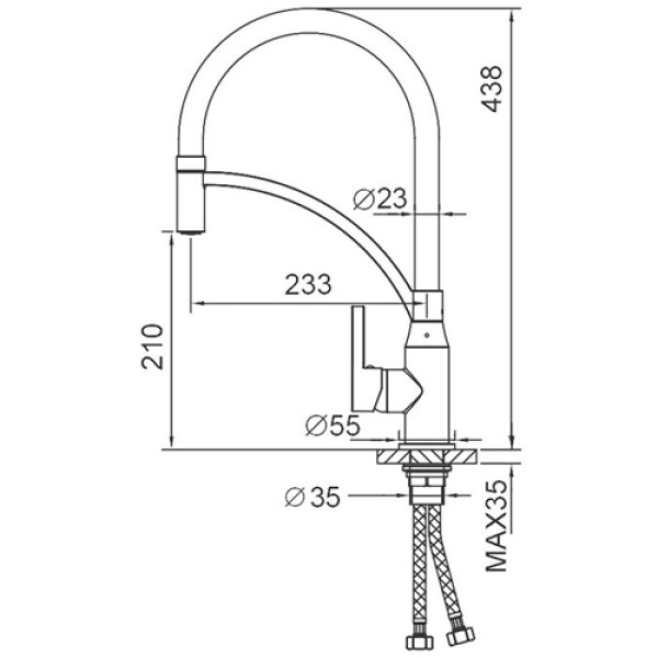 Кухонний змішувач FRAP F4552-6
