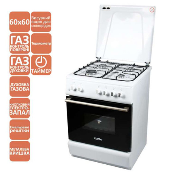 Плита VENTOLUX GG 6060 ES (WH) T