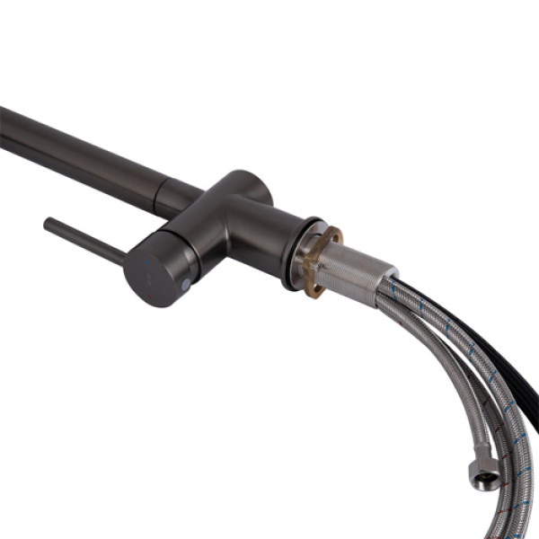 Кухонний змішувач Q-TAP Rozcesti QTROZ367GMB45942 Gunmetal Black PVD