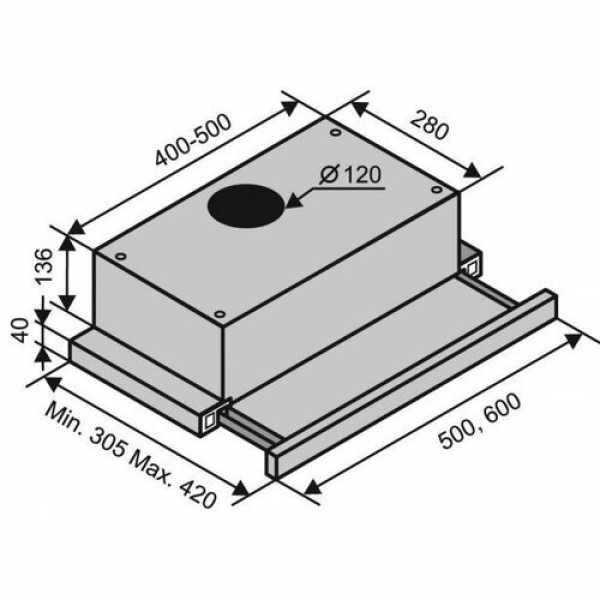 Витяжка VENTOLUХ GARDA 60 WH (450)