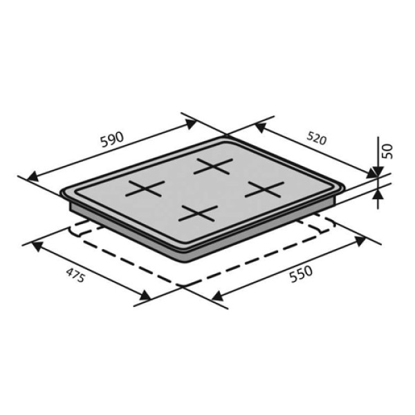 Варильна поверхня VENTOLUX HG640-DA3 CS (X)