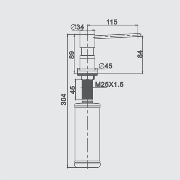 Дозатор для миючого засобу GAPPO G402-5