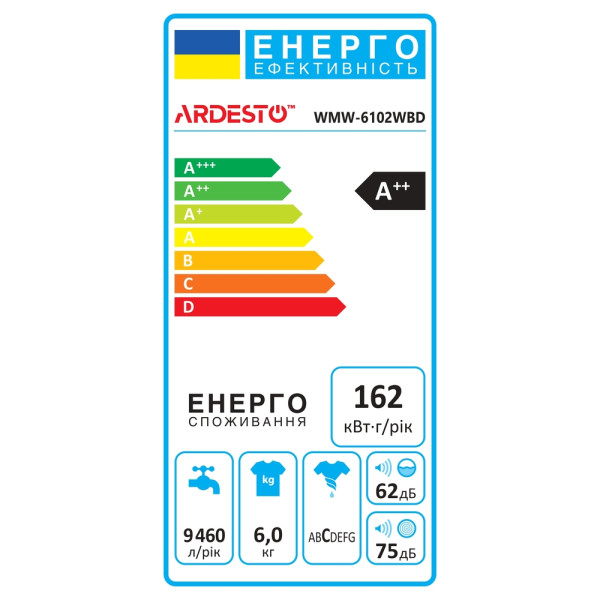 Пральна машина ARDESTO WMW-6102WBD