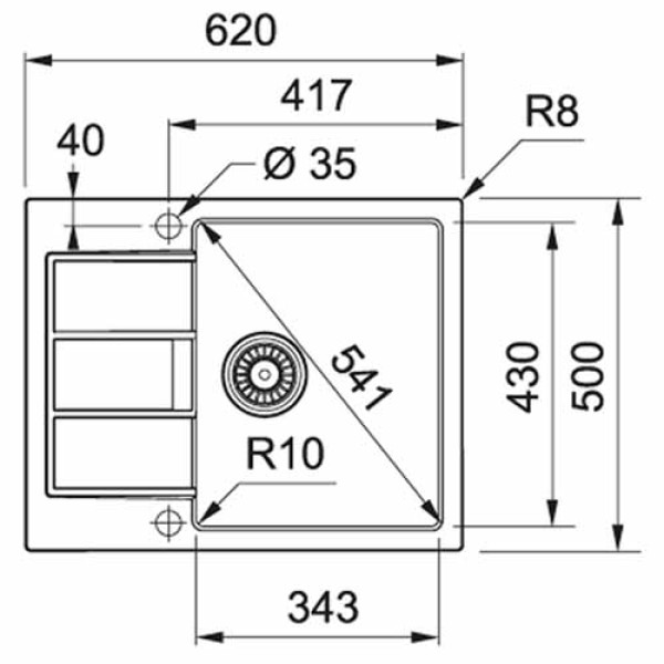 Кухонна мийка FRANKE Sirius S2D 611-62 Чорний