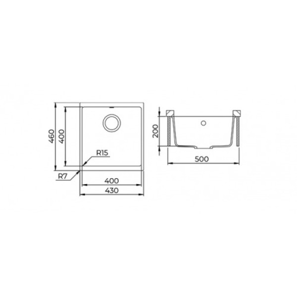 Кухонна мийка AQUASANITA Forma SQF102 Beige 110