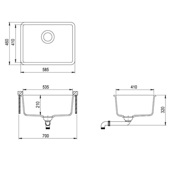 Кухонна мийка AQUASANITA ARCA SQA 102W-110 Biege