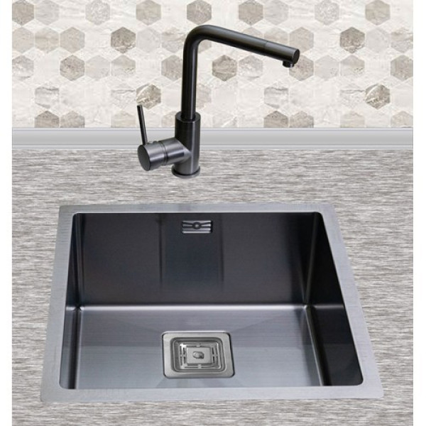 Кухонний змішувач AQUASANITA Forte 5553-T Graphite