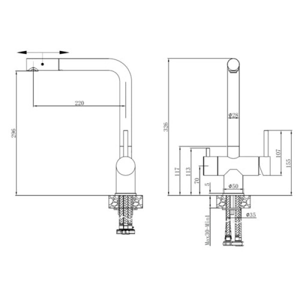 Кухонний змішувач FABIANO FKM 3116P SS Alpine White